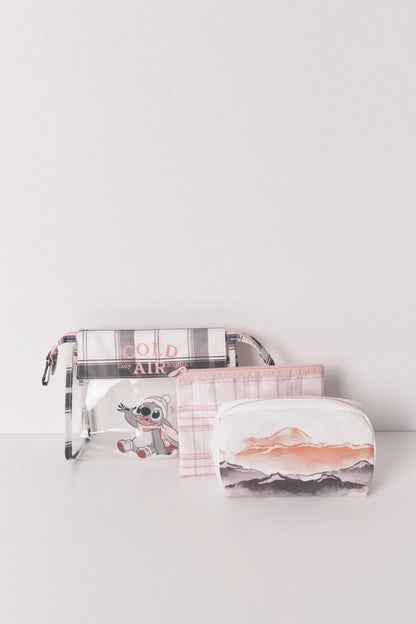 Women Secret_Pink_Pack of 3 Stitch Check Print Vanity Cases_4842030_73_01