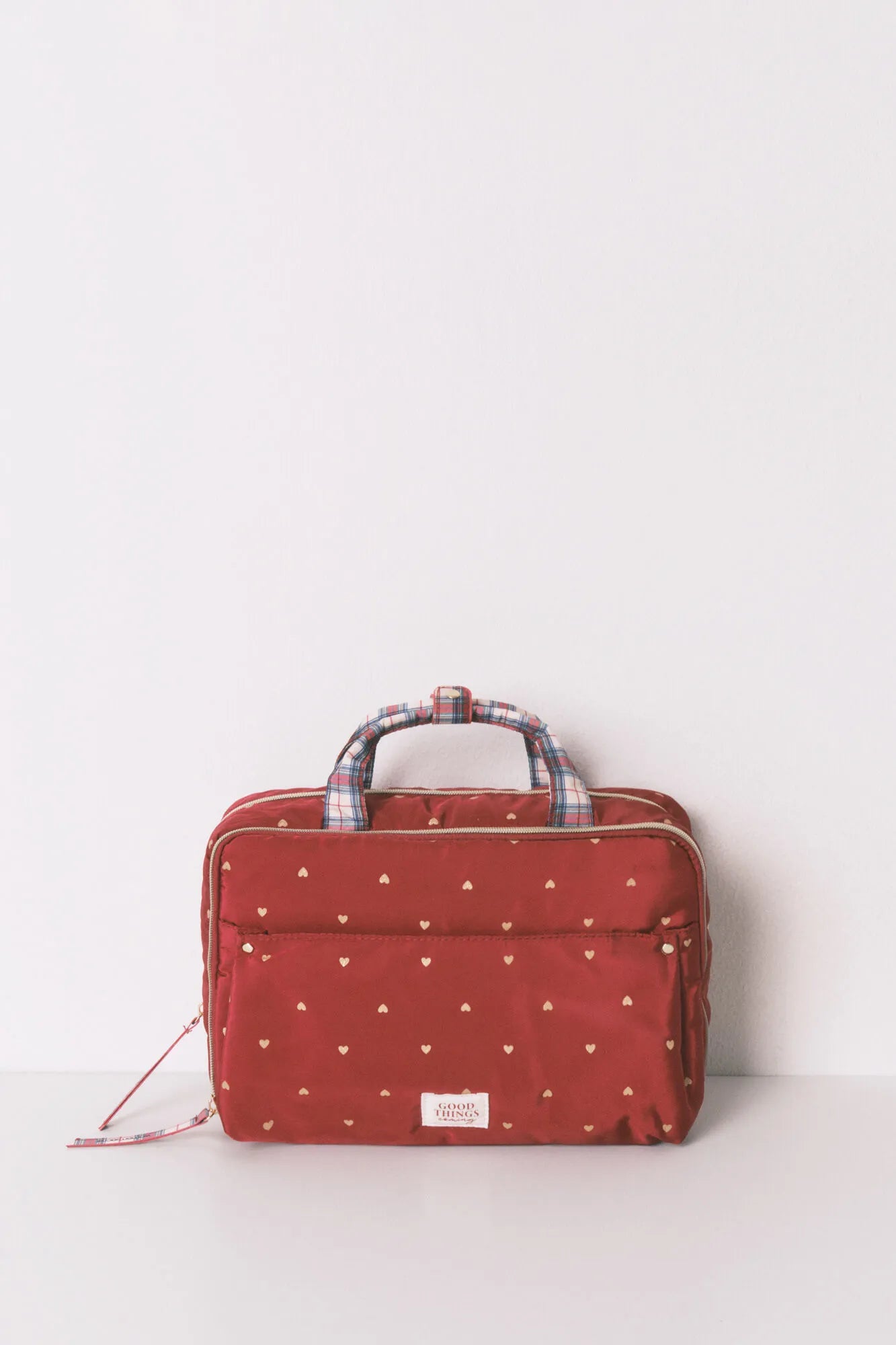 Women Secret_Red_Large Red Nylon Vanity Case with Heart Print_4842057_61_01