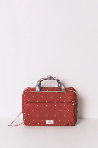 Women Secret_Red_Large Red Nylon Vanity Case with Heart Print_4842057_61_01