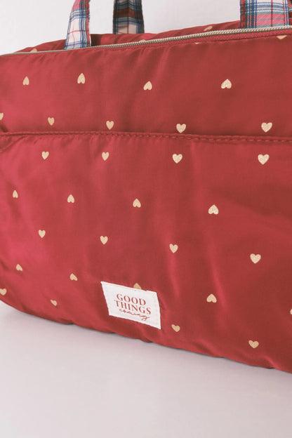 Women Secret_Red_Large Red Nylon Vanity Case with Heart Print_4842057_61_05
