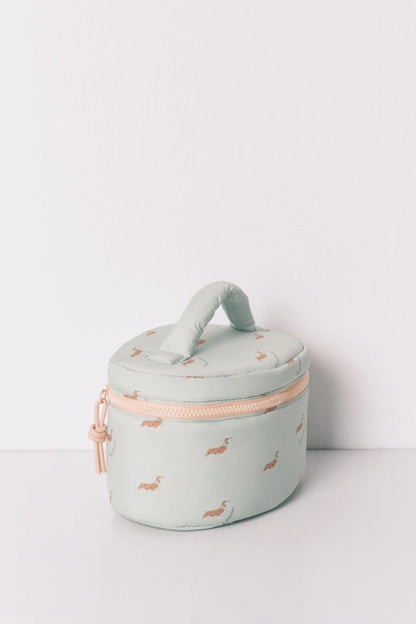 Women Secret_Green_Green Medium Dog Print Vanity Case_4843016_28_01