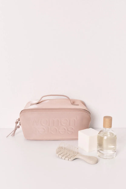 Women Secret_Tan_Brown Rubberized Medium Vanity Case_4843032_34_02