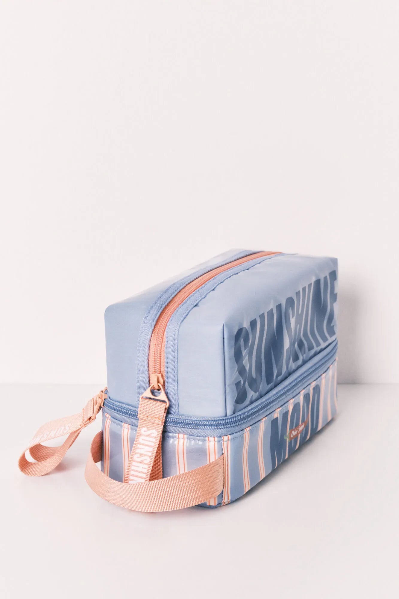 Women Secret Light Blue Women Striped Waterproof Medium Vanity Case SKU: 4843044_16 Image 04