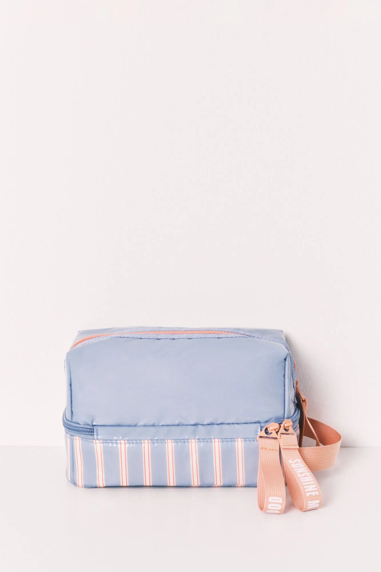 Women Secret Light Blue Women Striped Waterproof Medium Vanity Case SKU: 4843044_16 Image 05