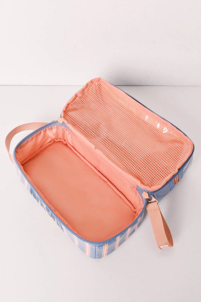 Women Secret Light Blue Women Striped Waterproof Medium Vanity Case SKU: 4843044_16 Image 06