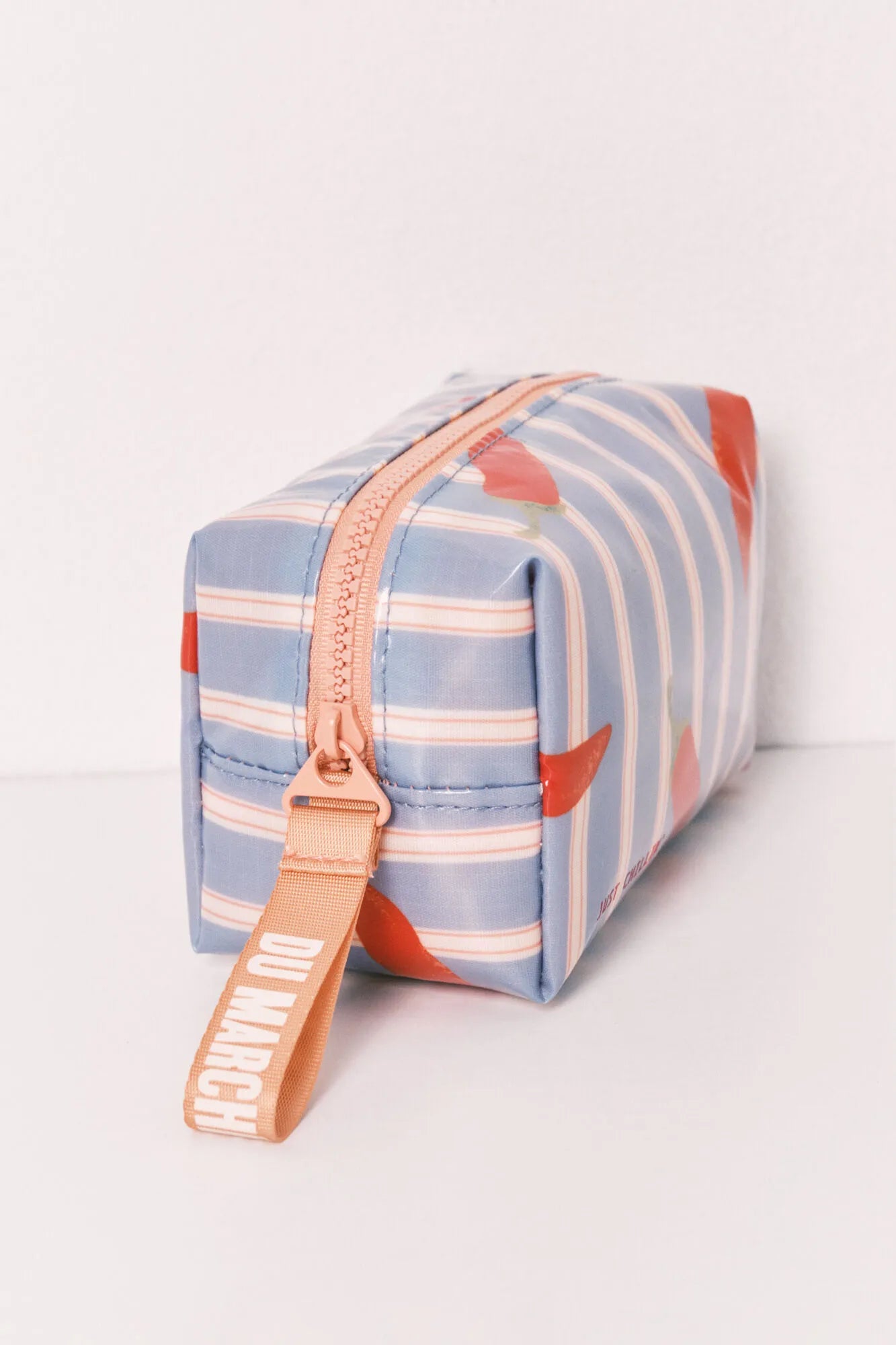 Women Secret Light Blue Women Striped Waterproof Small Vanity Case SKU: 4843046_16 Image 02