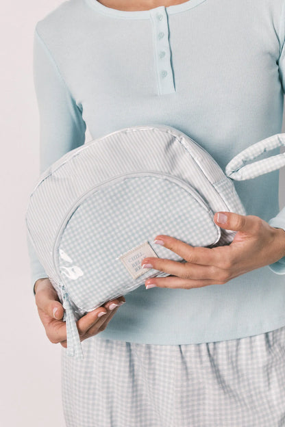 Women Secret Green Women Green Quilted Plaid and Striped Vanity Case SKU: 4843051_28 Image 01