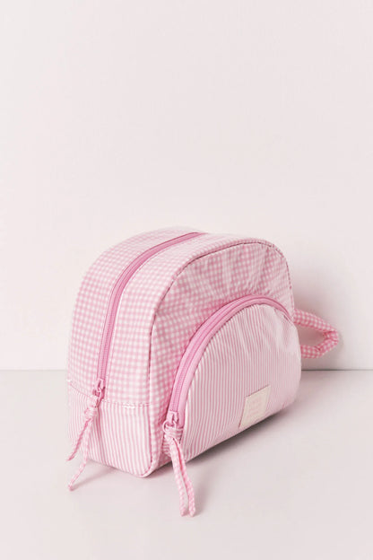 Women Secret Pink Women Pink Puffer Checked and Striped Vanity Case SKU: 4843052_70 Image 05