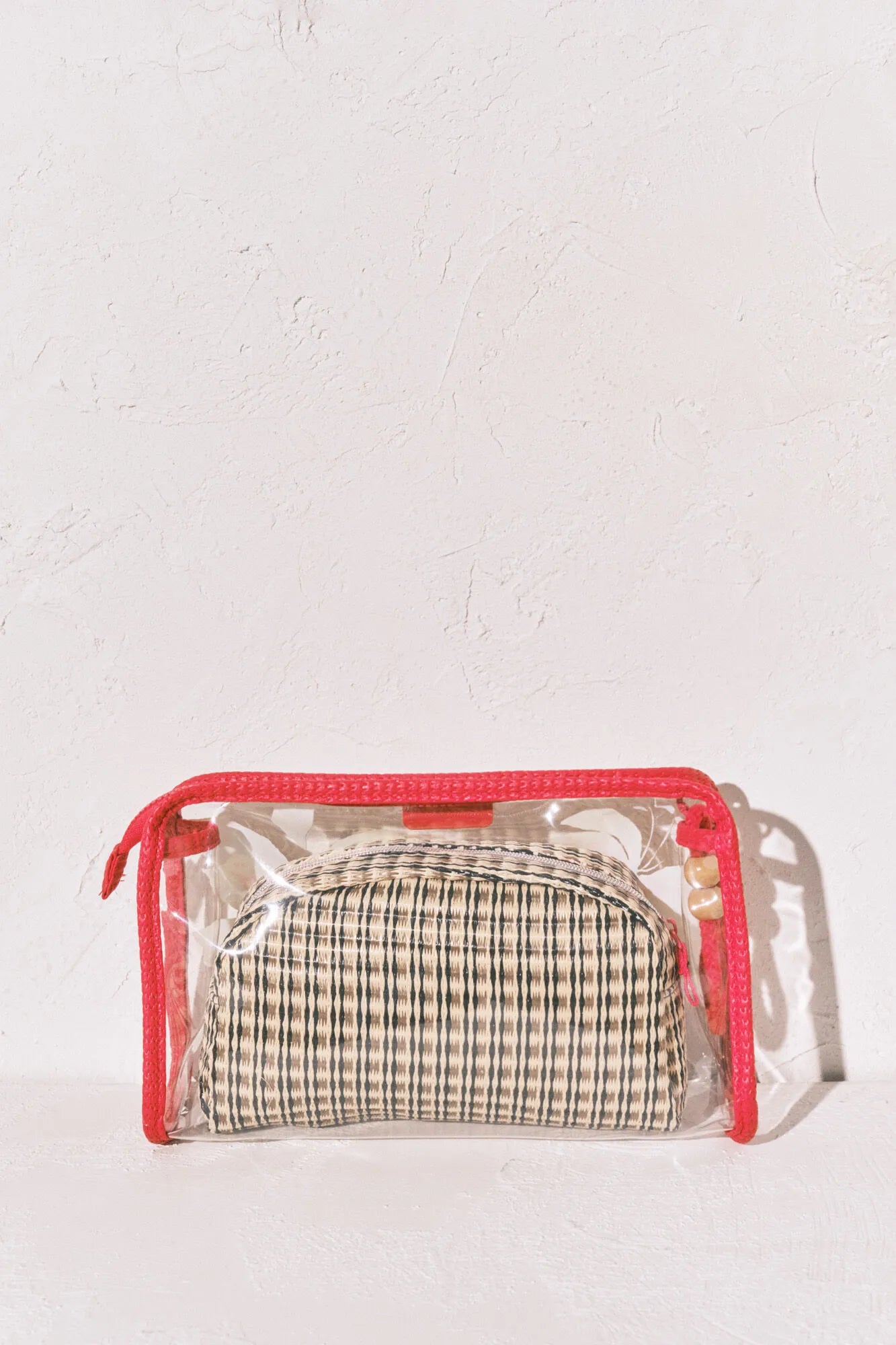 Women Secret Light Khaki Women Transparent And Raffia Vanity Case Pack SKU: 4843074_94 Image 05