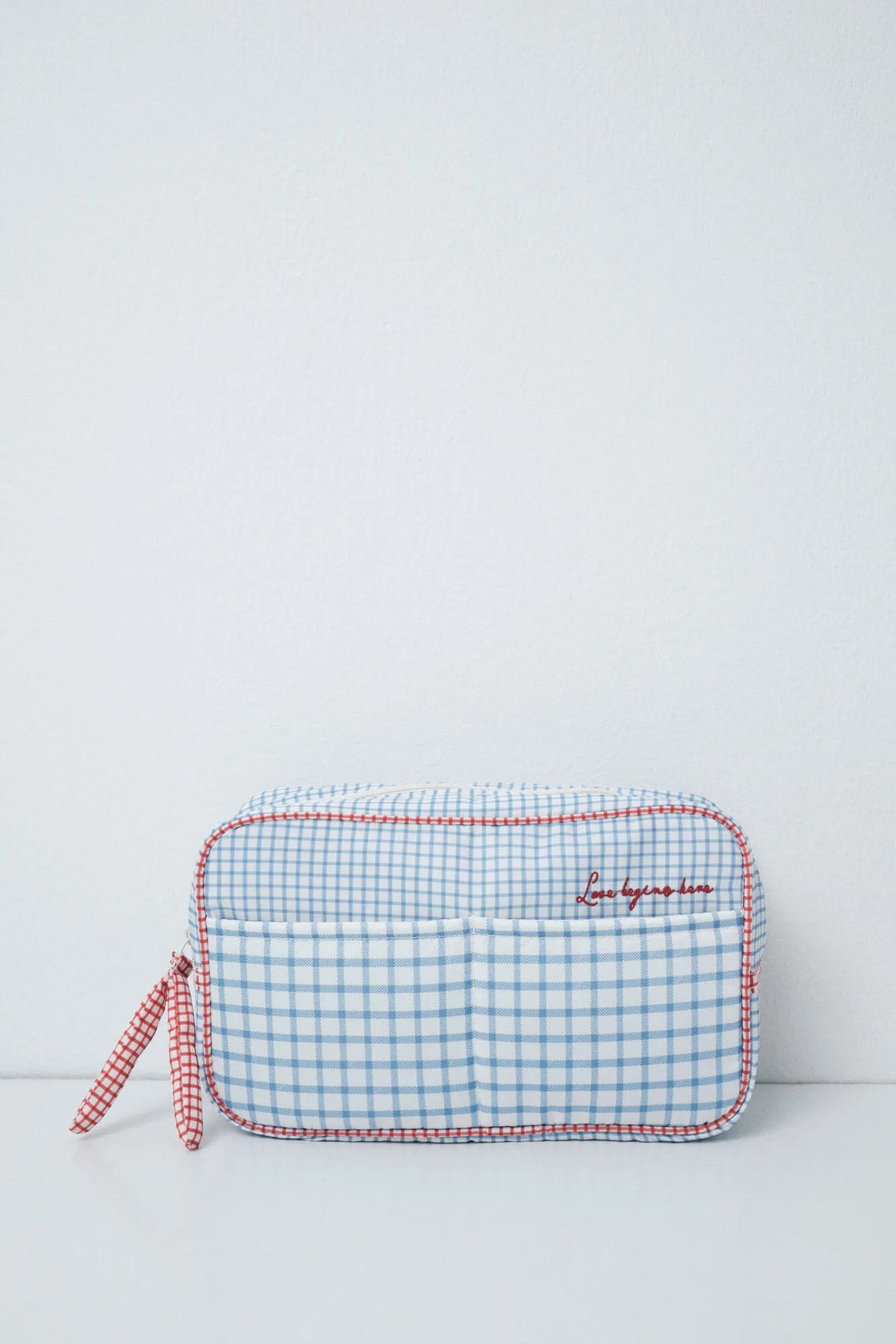 Women Secret White Print Women Gingham "Maternity" Vanity Case SKU: 4844684_97 Image 01