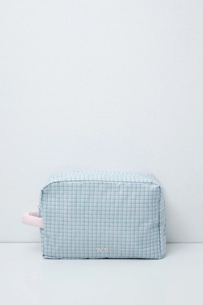 Women Secret Multicoloured Women Blue Plaid Large Vanity Case SKU: 4844725_98 Image 01