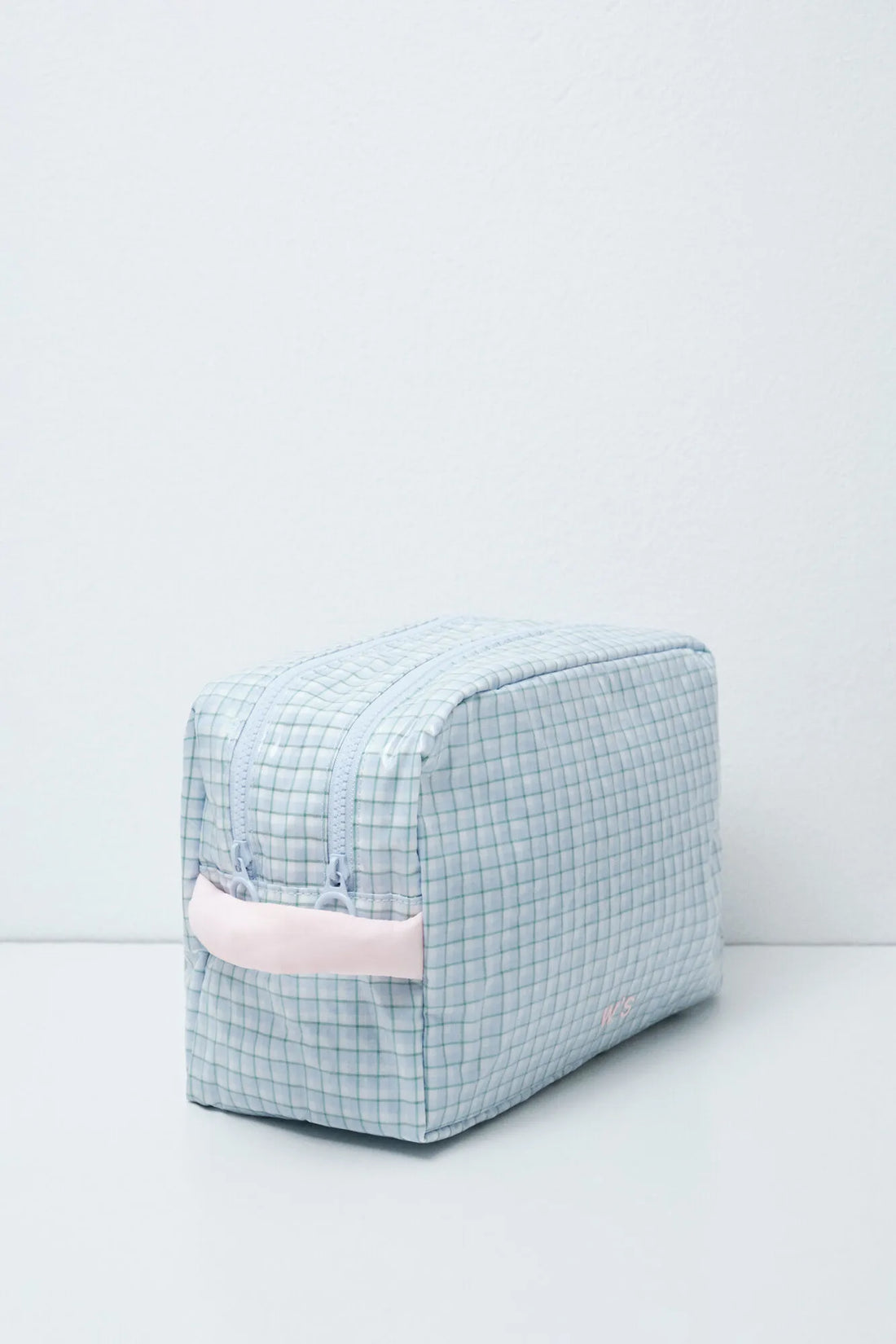 Women Secret Multicoloured Women Blue Plaid Large Vanity Case SKU: 4844725_98 Image 02