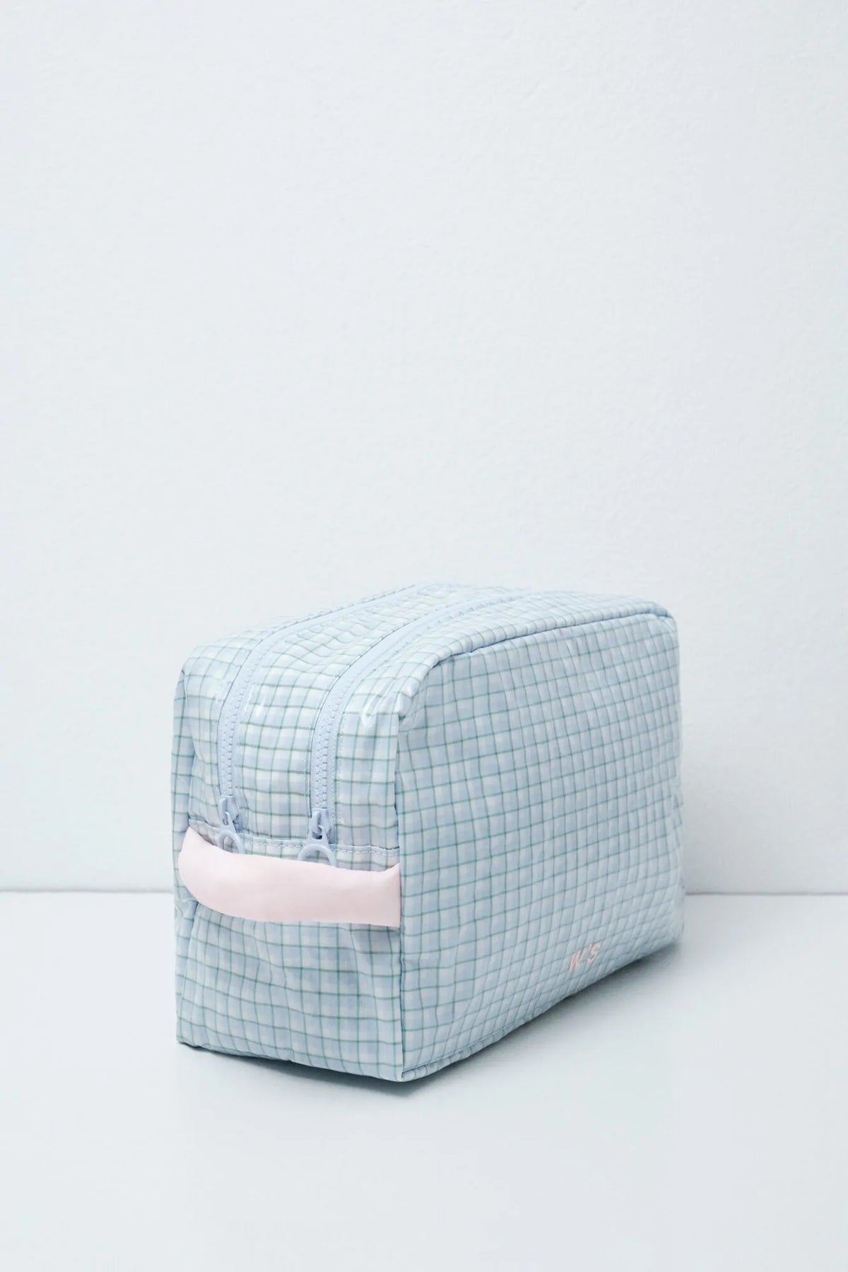 Women Secret Multicoloured Women Blue Plaid Large Vanity Case SKU: 4844725_98 Image 02