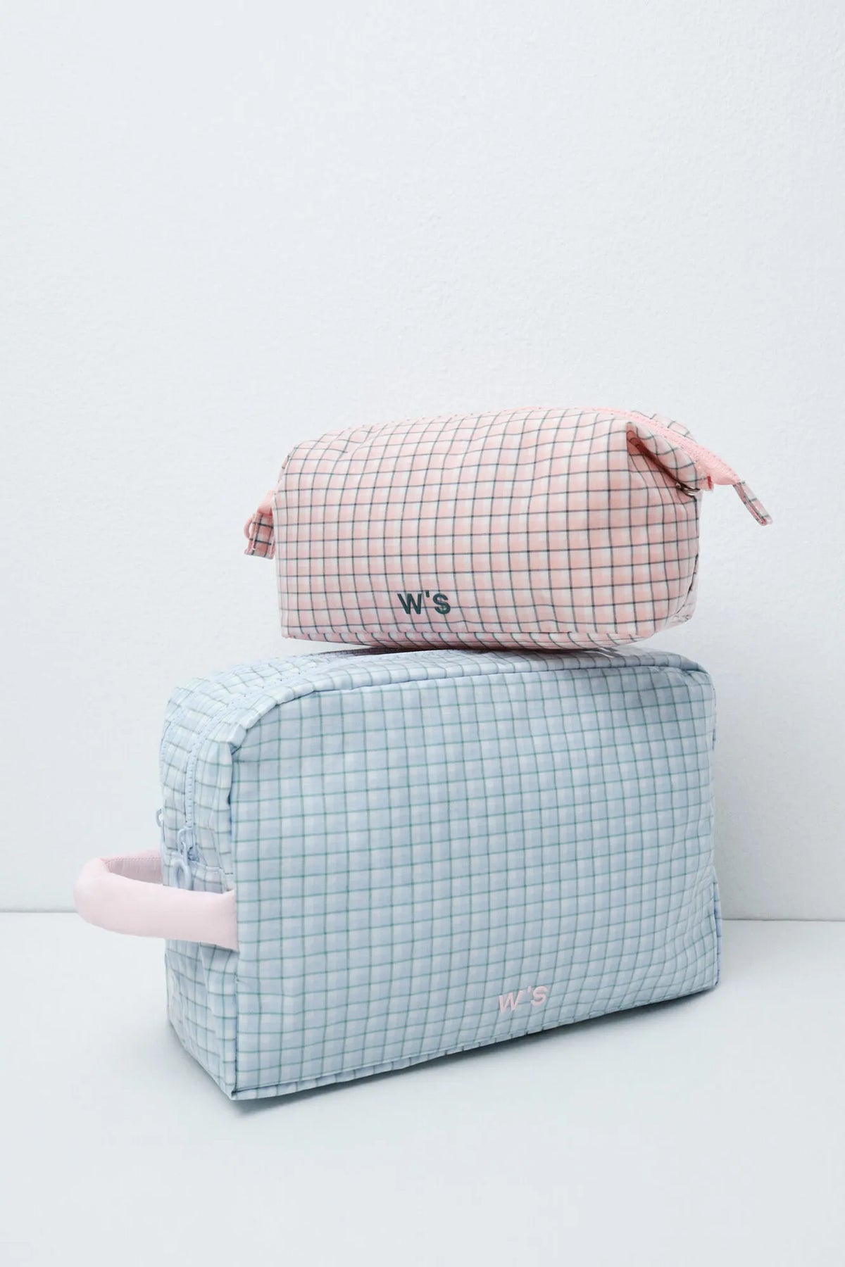 Women Secret Multicoloured Women Blue Plaid Large Vanity Case SKU: 4844725_98 Image 04
