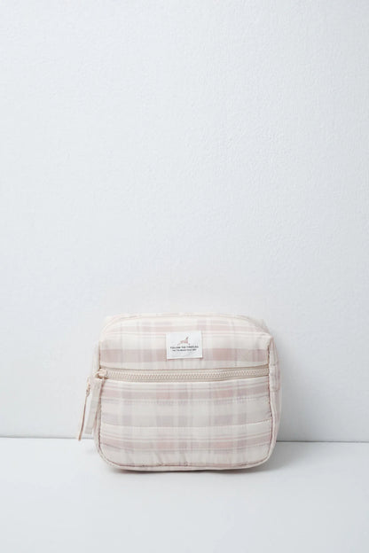 Women Secret White Print Women Plaid Print Medium Vanity Case SKU: 4844777_97 Image 01