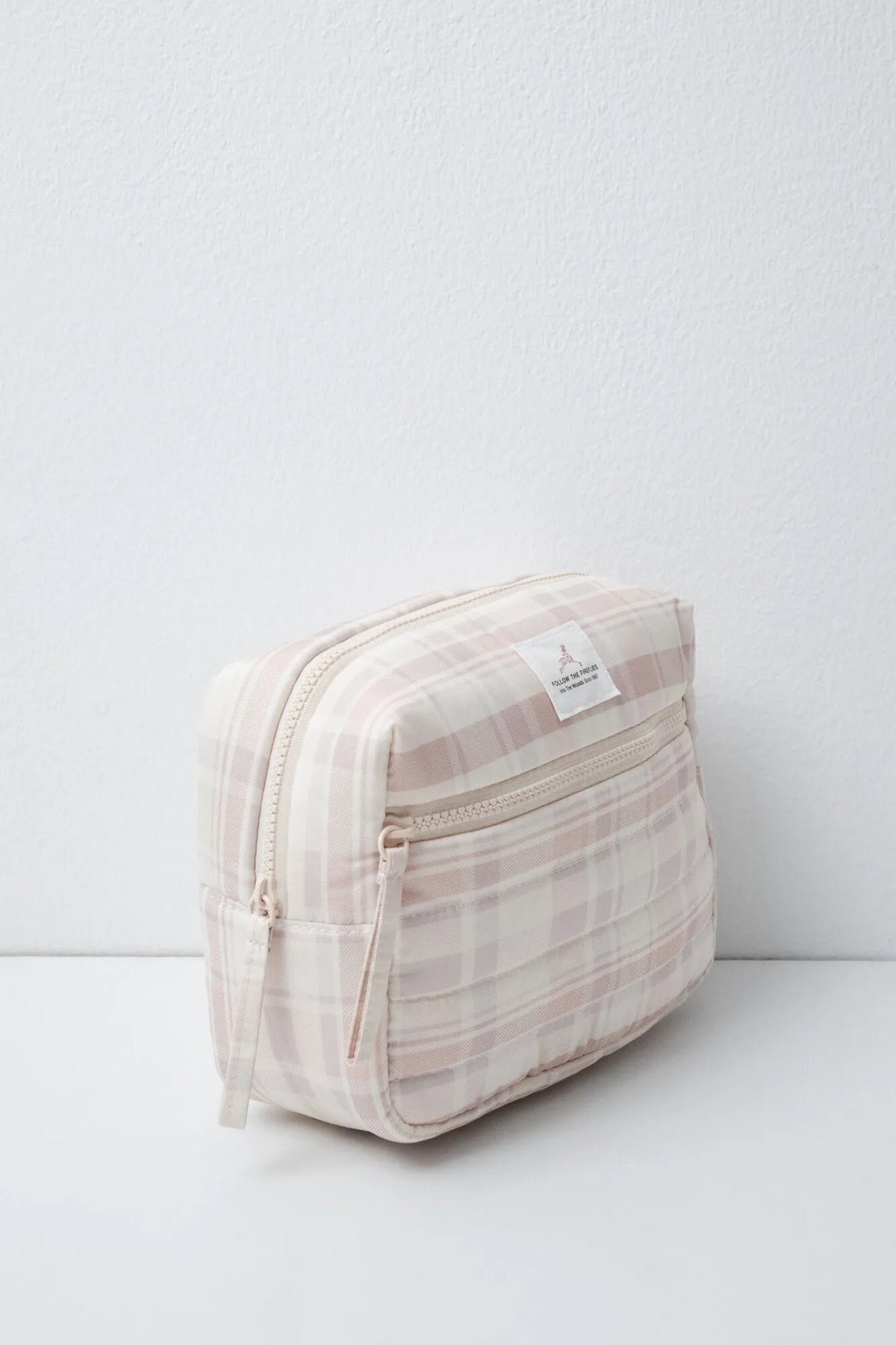 Women Secret White Print Women Plaid Print Medium Vanity Case SKU: 4844777_97 Image 02