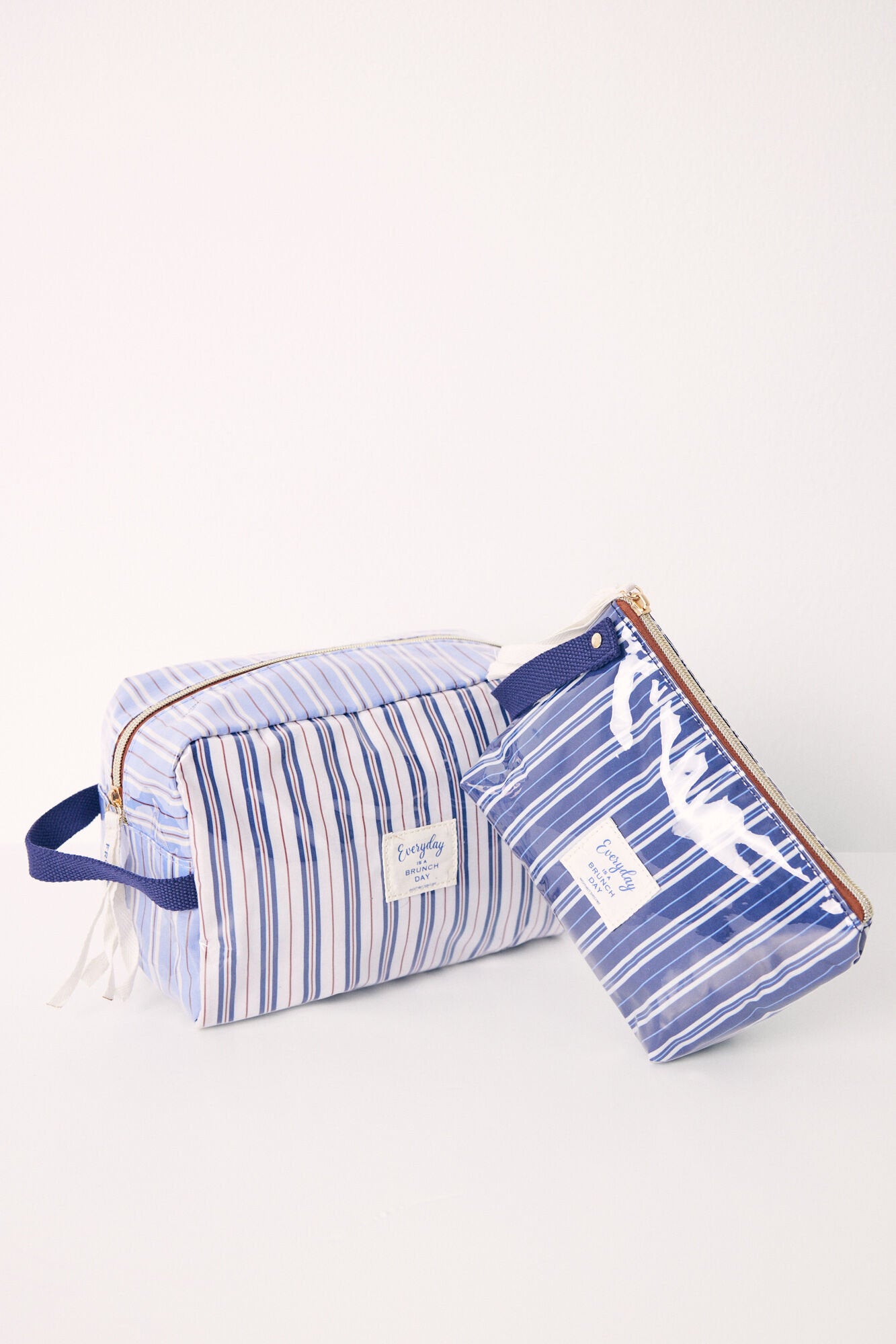 Large Striped Print Beauty Case_04