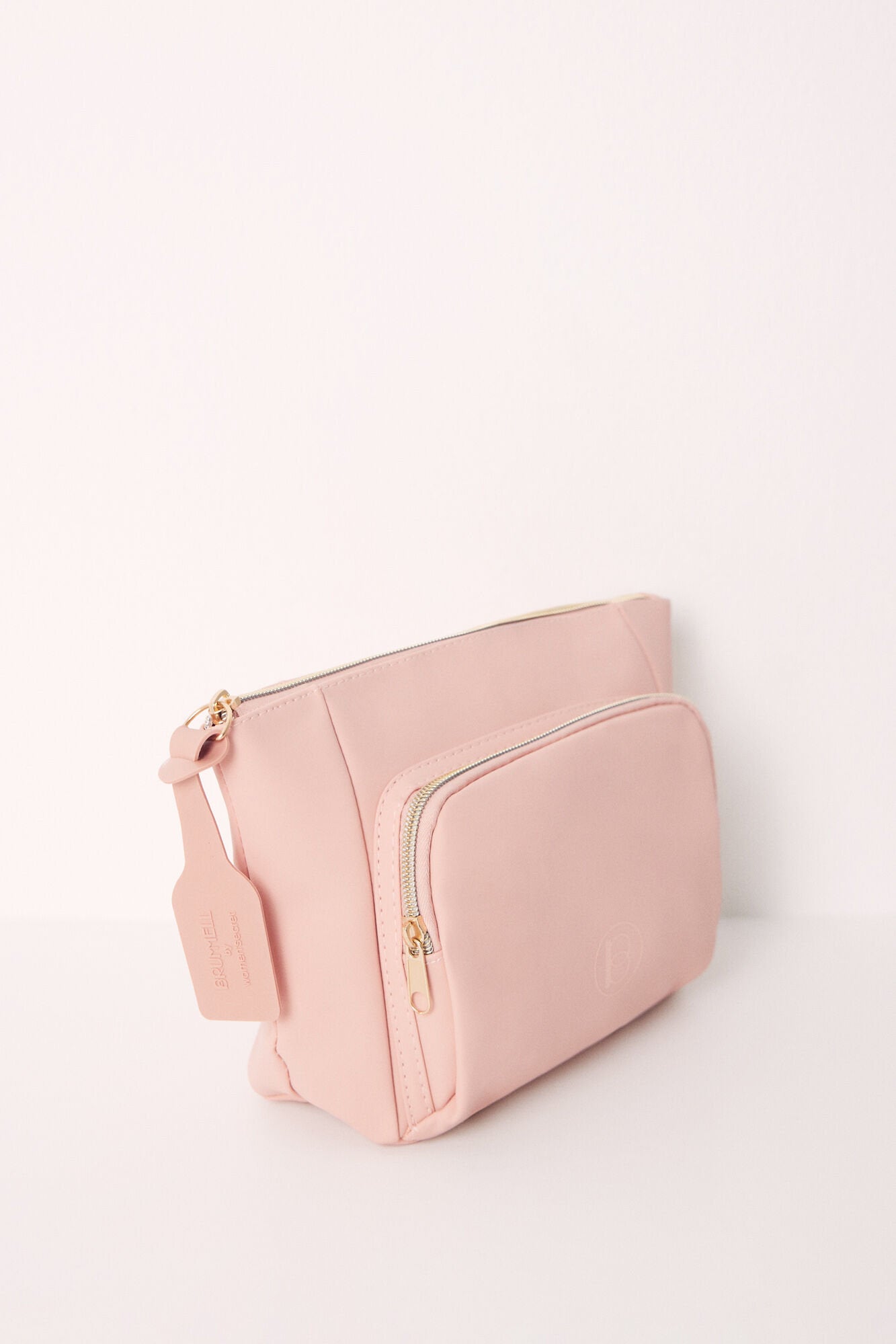 Medium Pink Rubberized Toiletry Bag_04