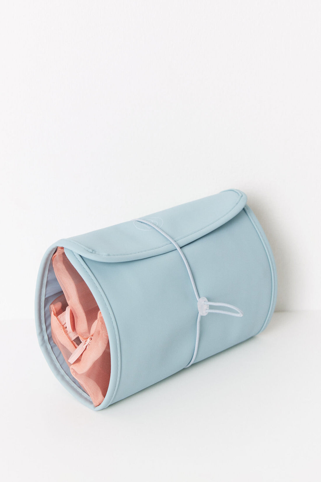 Blue Rubberized Hanging Toiletry Bag_01