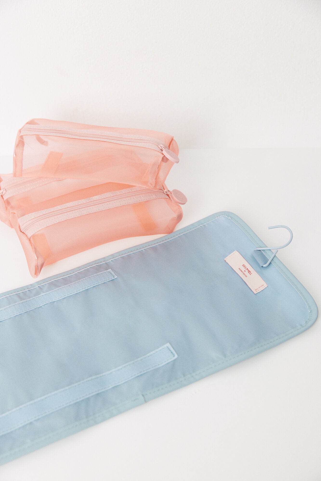 Blue Rubberized Hanging Toiletry Bag_03