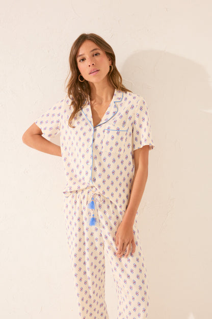 Women Secret_Long Beige Viscose Classic Pyjamas_4852090_97_01