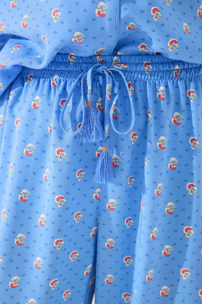 Women Secret_Blue Viscose Capri Classic Pyjamas_4852091_19_04