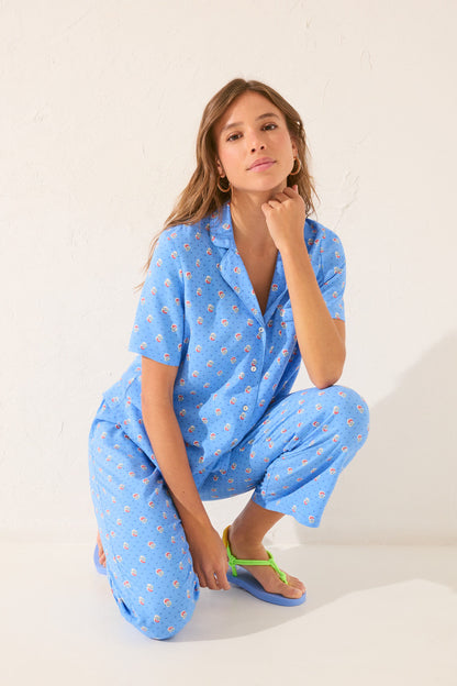 Women Secret_Blue Viscose Capri Classic Pyjamas_4852091_19_06