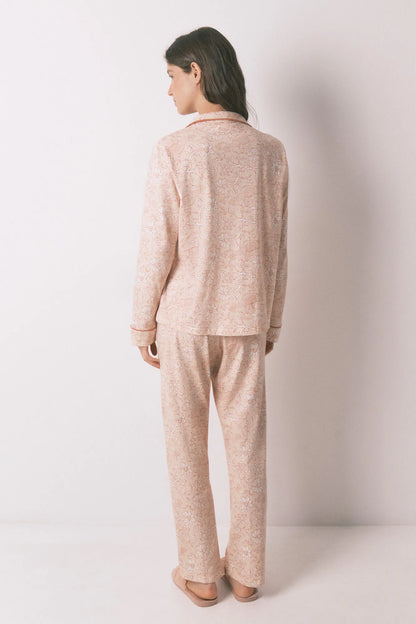 Women Secret_Red_100% Cotton Classic Pyjamas with Orange Flowers_4852096_64_05