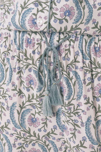 Women Secret_Green_Long Green Floral Classic Pyjamas_4852099_23_04