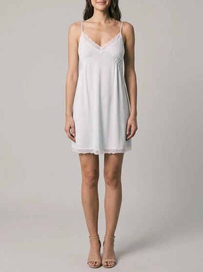 Women Secret Light Blue Women Blue Viscose Soft Touch Short Nightgown SKU: 4853722_17 Image 00