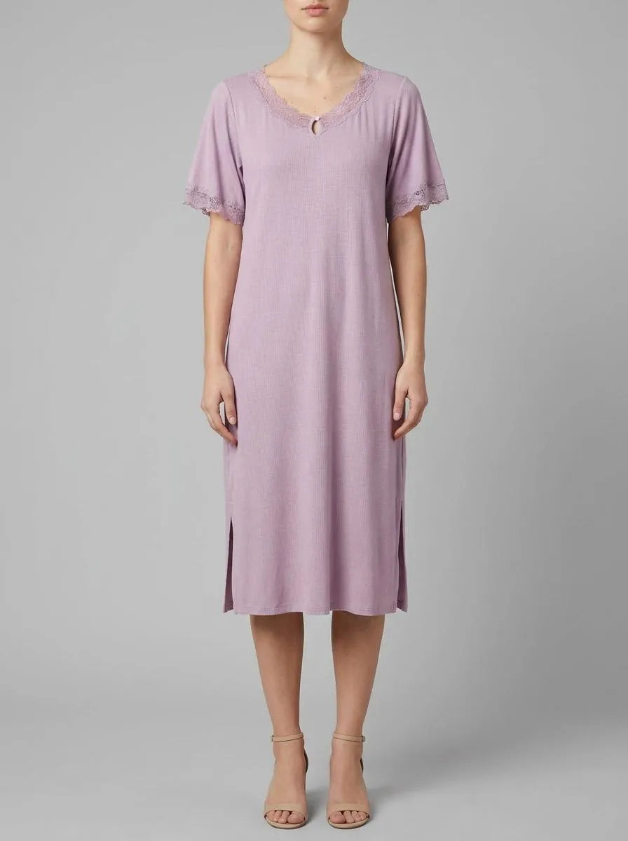 Women Secret Pink Women Pink Viscose Soft Touch Long Nightgown SKU: 4853723_73 Image 00