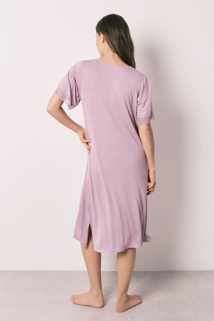 Women Secret Pink Women Pink Viscose Soft Touch Long Nightgown SKU: 4853723_73 Image 04