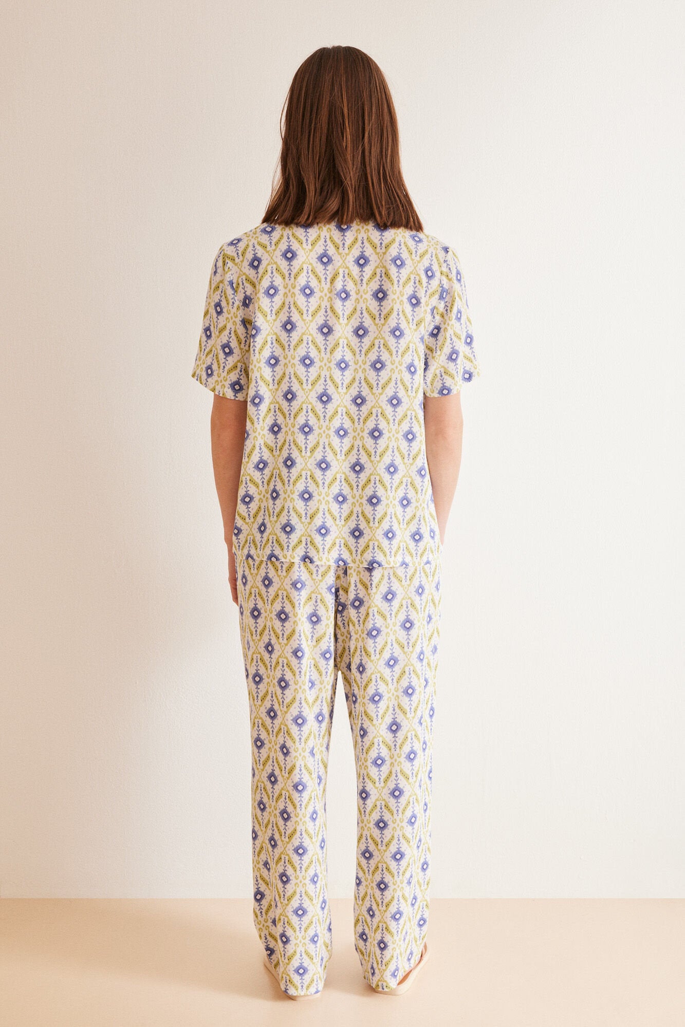 Geometric Ikat T-Shirt Pajamas_05