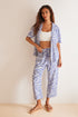 T-Shirt Pajamas Capri Blue Zebra_01