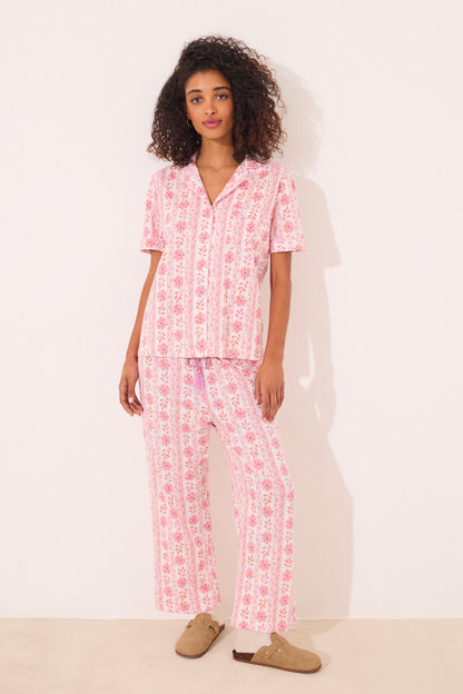 Women Secret_Capri Classic Pyjamas 100% Cotton Flowers_4859407_73_06