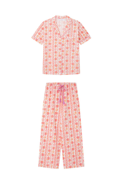 Women Secret_Capri Classic Pyjamas 100% Cotton Flowers_4859407_73_07