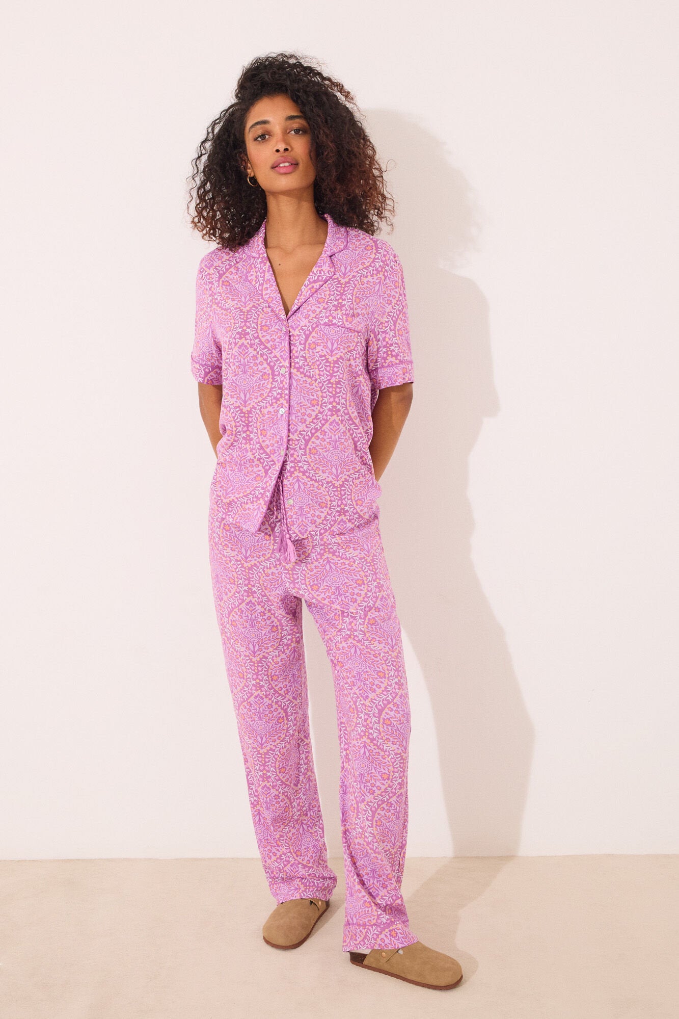 Women Secret_Viscose Boho Print Classic Pyjamas_4859410_79_02