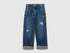 Benetton Blue Boys Straight Fit Jeans with Tears SKU: 48G1CE051_901 Image 01