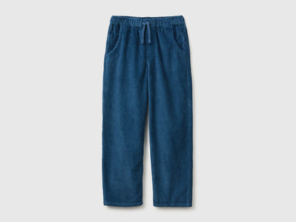 Benetton Dark Blue Boys Corduroy Trousers SKU: 48TWCF062_37T Image 01