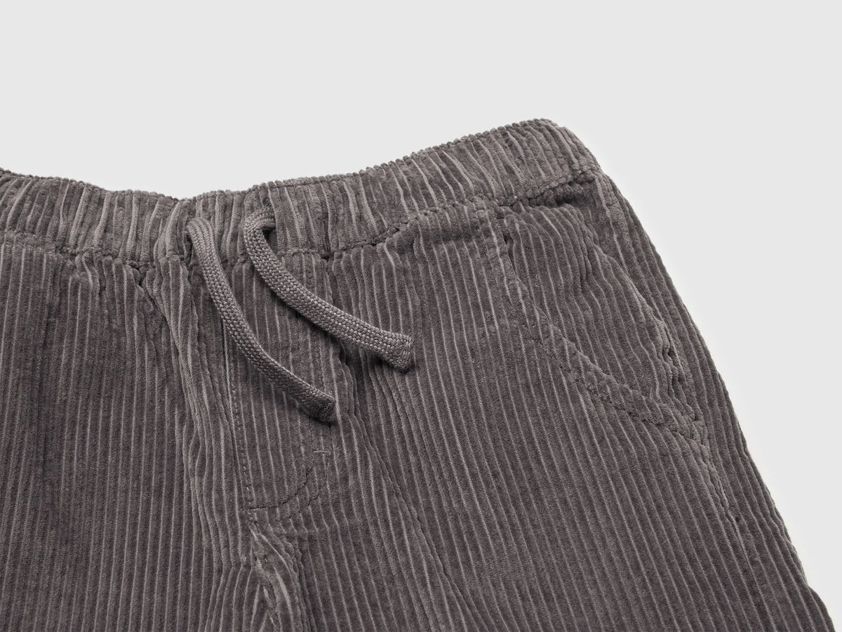 Benetton Gray Boys Corduroy Trousers SKU: 48TWCF062_39R Image 03