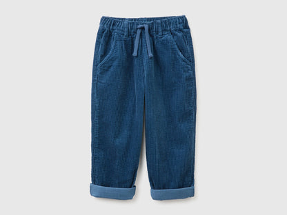 Benetton Dark Blue Boys Corduroy Trousers SKU: 48TWGF03B_37T Image 01