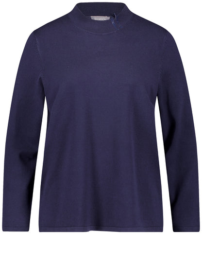 Samoon_Dark Lake Blue_Pullover 1/1 Sleeve_490015-87002_8450_01