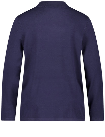 Samoon_Dark Lake Blue_Pullover 1/1 Sleeve_490015-87002_8450_02