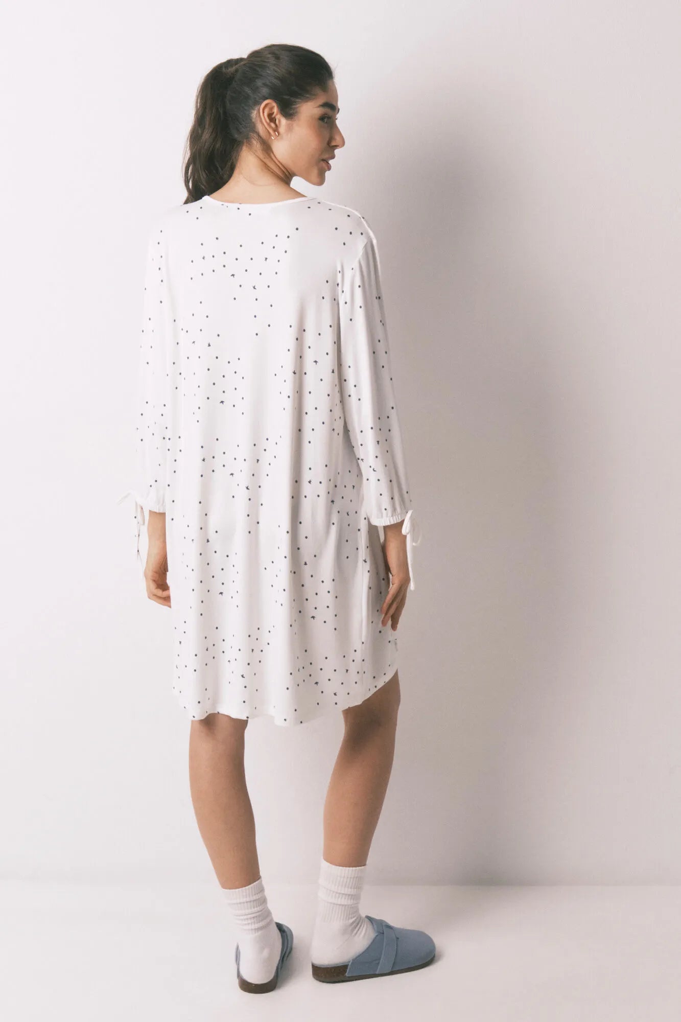 Women Secret_White Print_White Bird Print Midi Nightgown_4923660_97_06