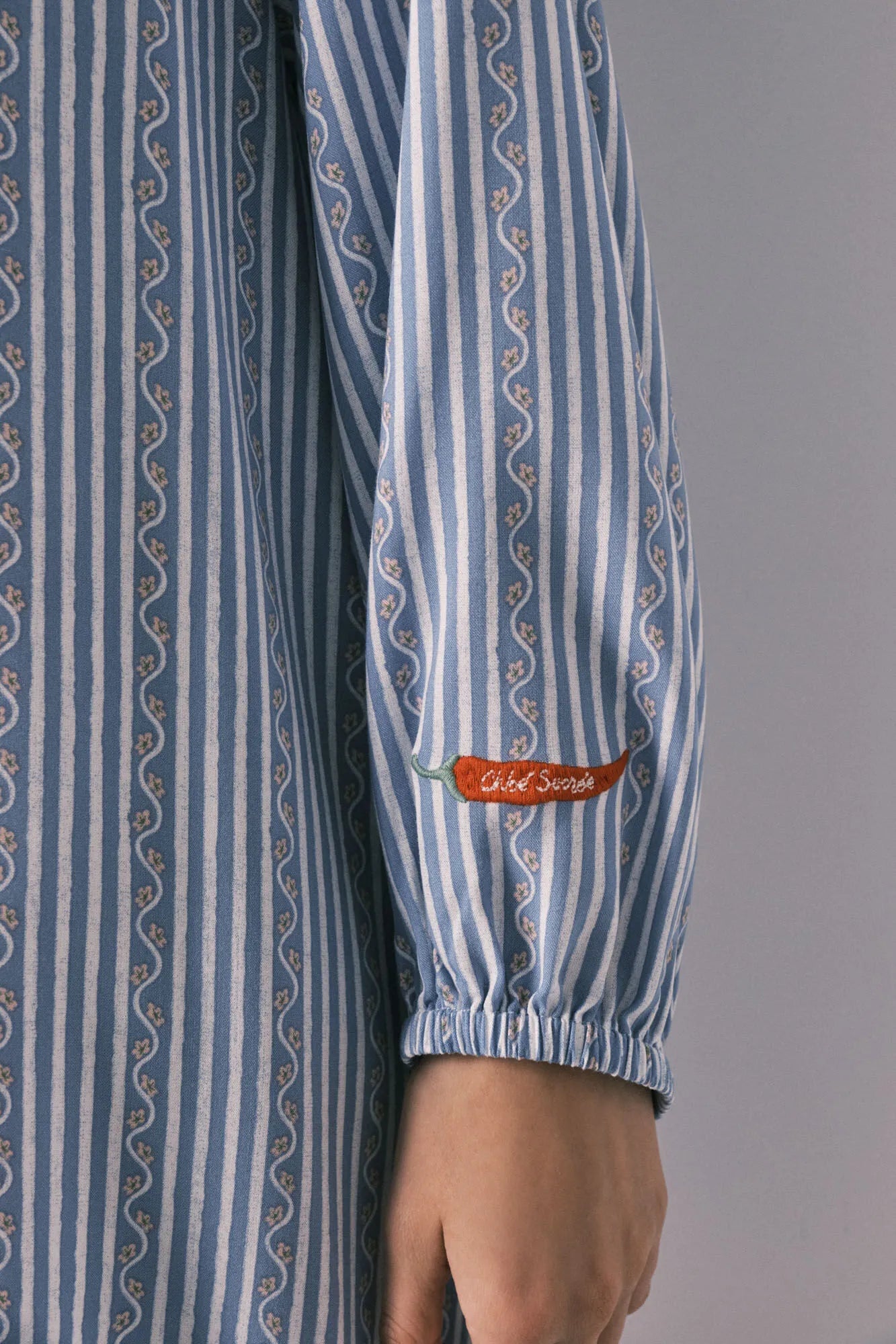 Women Secret Blue Print Women Blue Striped Viscose Short Camisole SKU: 4923664_19 Image 02