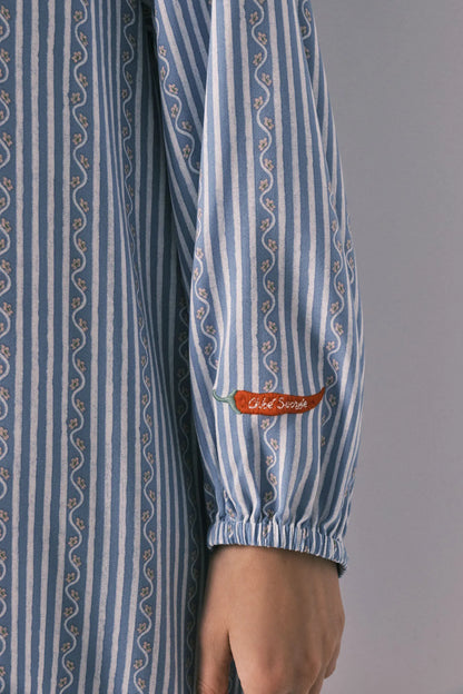 Women Secret Blue Print Women Blue Striped Viscose Short Camisole SKU: 4923664_19 Image 02