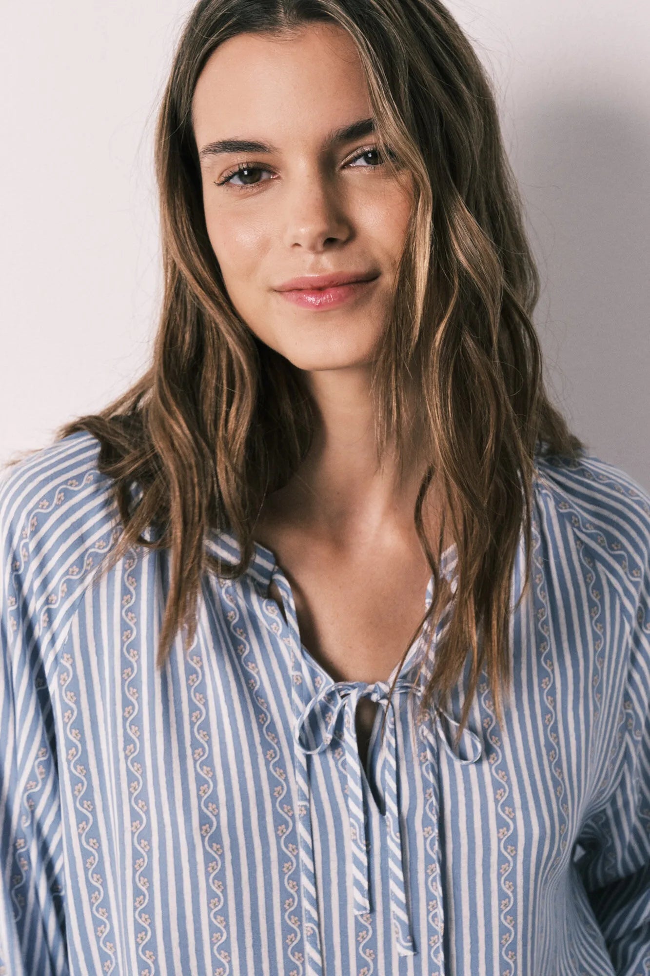 Women Secret Blue Print Women Blue Striped Viscose Short Camisole SKU: 4923664_19 Image 05