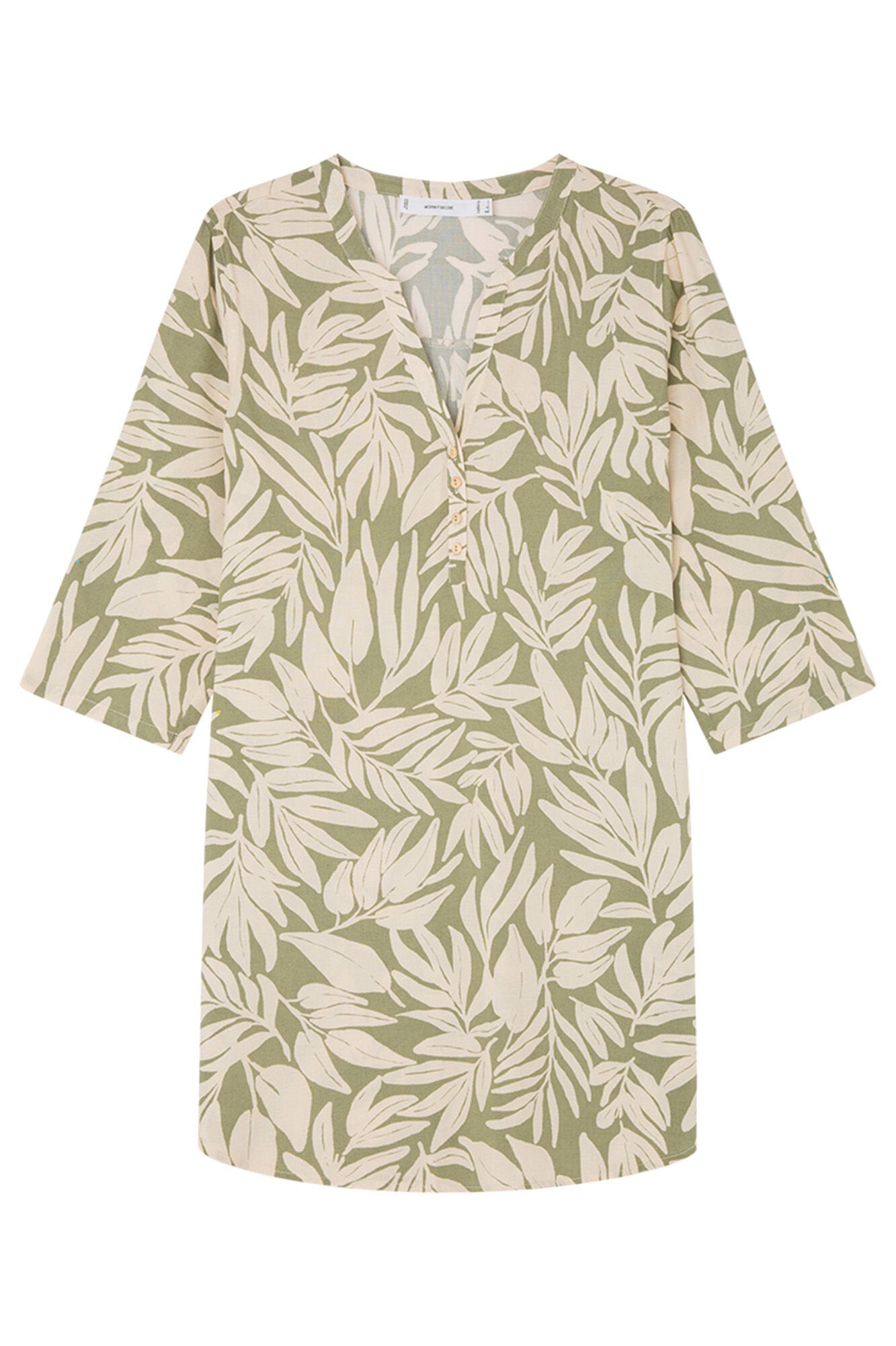 Green Print Long Sleeves Camisoles_4927029_29_07