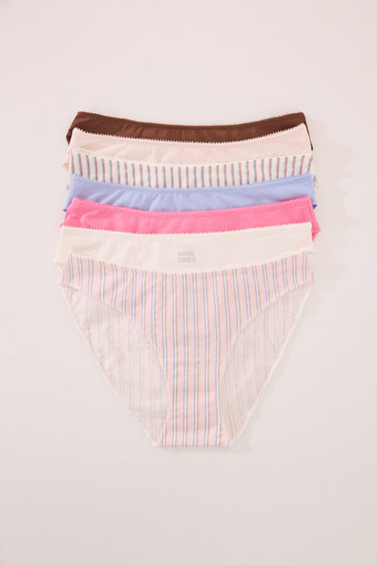 Women Secret_Pack of 7 Classic Cotton Panties in Multicoloured Glitter_4932641_98_01