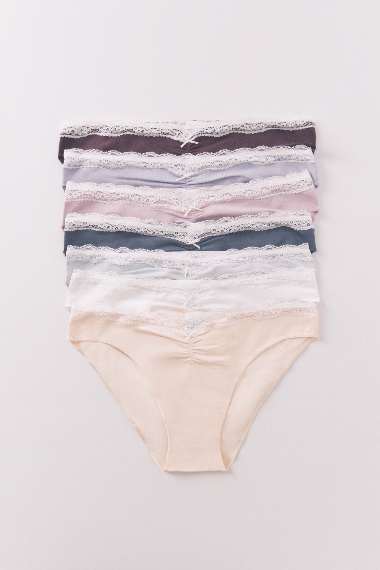 Women Secret_Multi-Color_Pack of 7 Classic Lace and Bow or Tie Panties_4932662_97_01